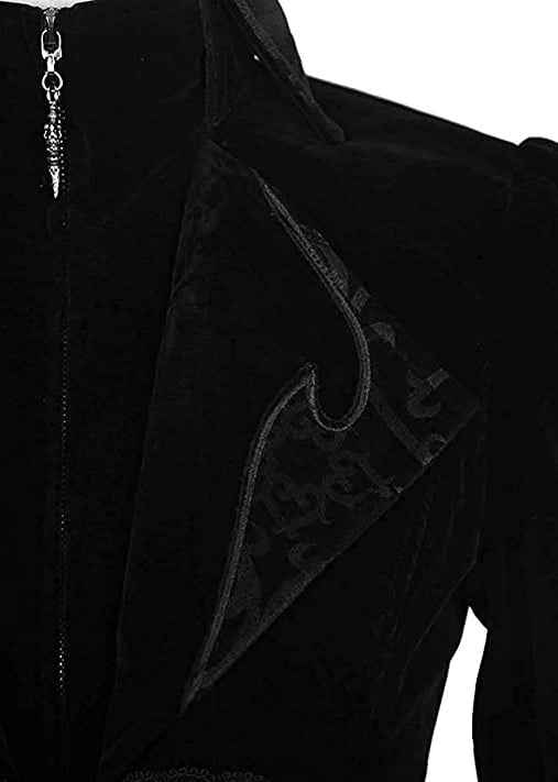 Detalle de chaqueta Steampunk Negra