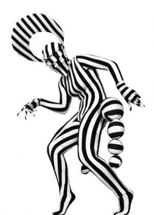 Disfraz de Rayas Futurista Unisex para Hombre o Mujer