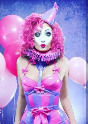 Disfraz estilo Circo, Payaso para Mujer en color Rosa