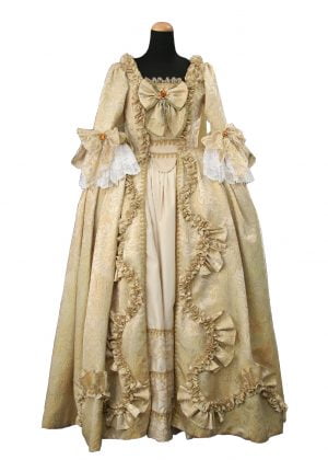 Vestido del Barroco corte francesa siglo XVII para dama de la nobleza