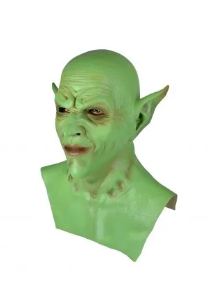 Máscara de Látex para Duende, Elfo en color verde